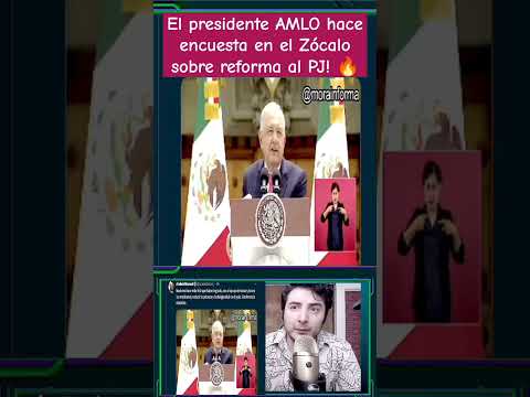 El presidente AMLO hace encuesta en el Zócalo sobre reforma al PJ! ? #noticias #amlo