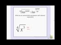 Radical and Exponential Expressions
