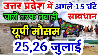 उत्तर प्रदेश मौसम विभाग : 25 जुलाई 2025 Uttar Pradesh Weather News 25 July 2025 Lucknow Weather