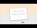 Exploring Abbreviations for Second Graders