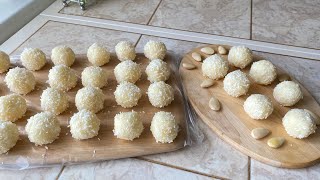 🥥👌  Конфеты Raffaello по - домашнему, получились вкусными! Очень простой рецепт!