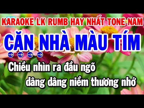 Karaoke Liên Khúc Nhạc Sống Tone Nam Beat Chuẩn 2025 | Căn Nhà Màu Tím – Con Đường Xưa Em Đi