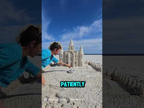 making a house out of beautiful sea sand