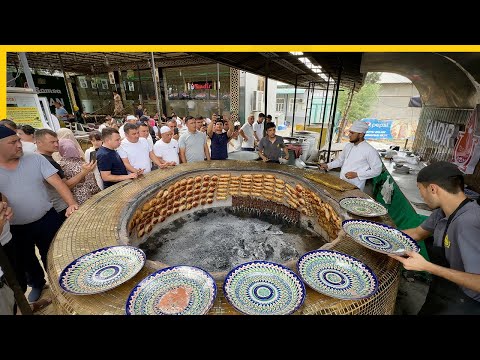 A Thousand Samosa in The World Biggest Tandoori  🇺🇿 Crazy Street Food in Uzbekistan