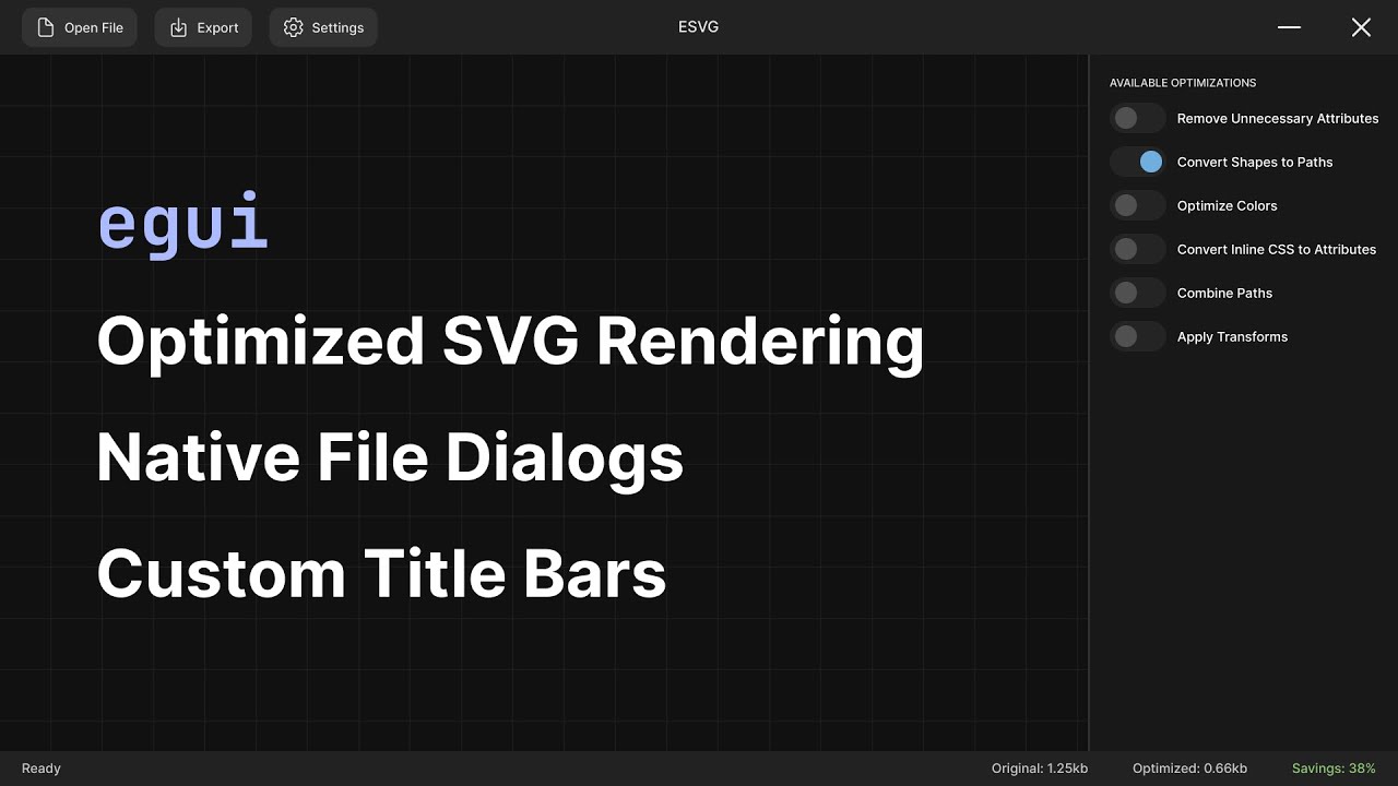 Egui App 🦀 Performant SVG Rendering, Pan/Zoom & Custom Title Bar in Rust video thumbnail