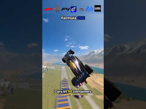 Which race car can Jump over 1000 Containers #formula1 #dragcar