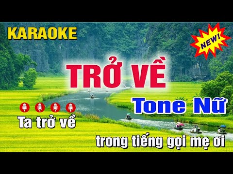 Trở Về Karaoke Tone Nữ (A) Phối Hay | Trung Hiếu Karaoke