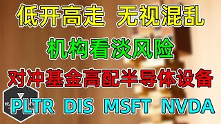 美股 低开高走，无视混乱！机构依旧看淡风险！对冲基金仓位！NVDA、MSFT、TSLA!