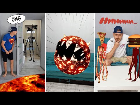 Siren Head Army, Pacman, Hulk Cartoon Cat, Granny and SCP in real life / Compilation VFX #shorts