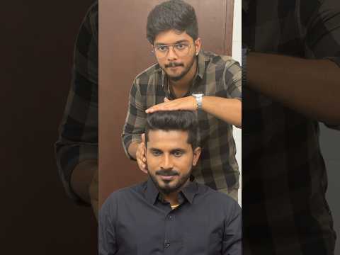FRIZZY HAIR TO STRAIGHT AND SMOOTH 🥹❤️ CONTACT : 9003069771 #hairstyle #menhairstyle #makeup