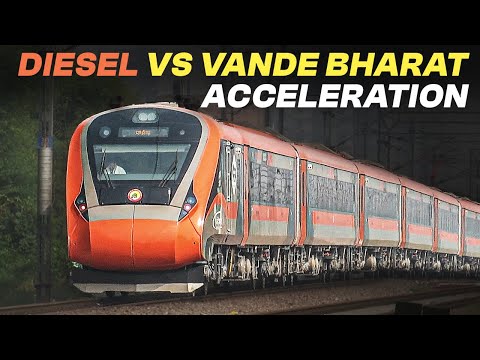 Diesel Train VS Vande Bharat Express Acceleration | Indian Railways