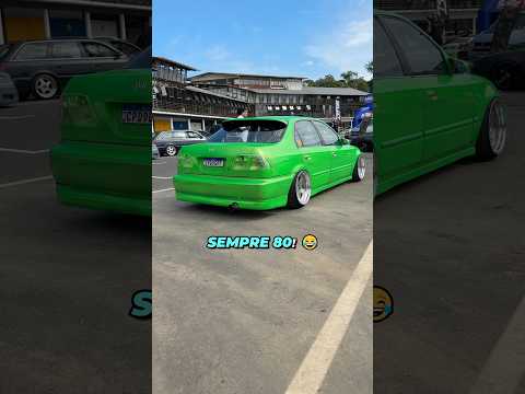 O CIVIC Lanterna Verde da @draggincustomss! #honda #civic #carros #stance