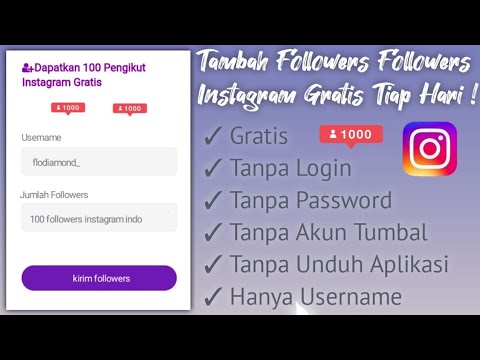 [No login] CARA CEPAT MENAMBAH RIBUAN FOLLOWERS INSTAGRAM TIKTOK GRATIS MODAL USERNAME⁉️✅️