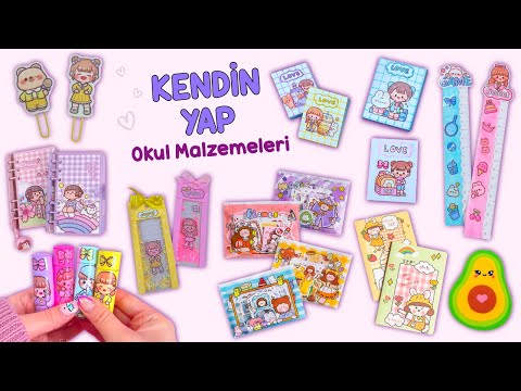 KENDİN YAP KAWAII OKUL MALZEMELERİ – KİTAP AYRACI, MİNİ DEFTER VE DAHA FAZLASI…