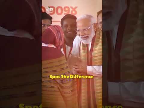 See the difference! Our PM Narendra Modiji always respect women and get blessings!