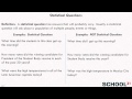 Statistical vs Non-Statistical Questions
