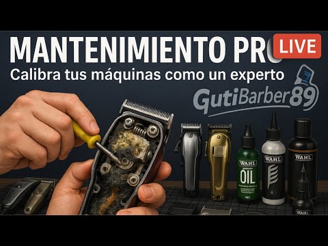 Mantenimiento y calibración PRO de herramientas de barbería | En vivo paso a paso