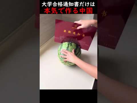 大学合格通知書だけは本気で作る中国