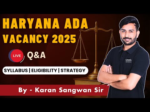 Haryana ADA 2025 Q&A LIVE 🔴 | सब कुछ पूछो – Syllabus, Eligibility, Strategy,  Exam Pattern