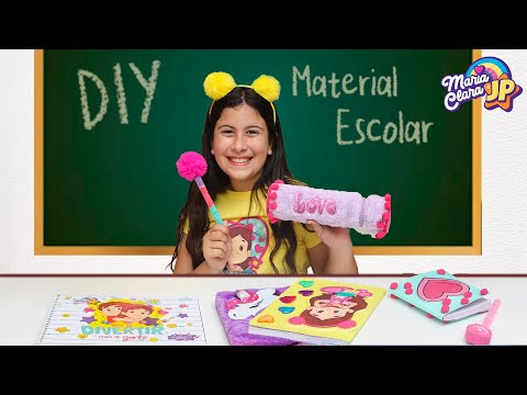 Maria Clara personaliza seu Material para Volta às Aulas - How to make DIY School Supplies!