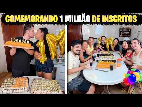 COMEMORANDO NOSSOS 1 MILHÃO DE INSCRITOS COM A FAMÍLIA | Jeru e Cheru