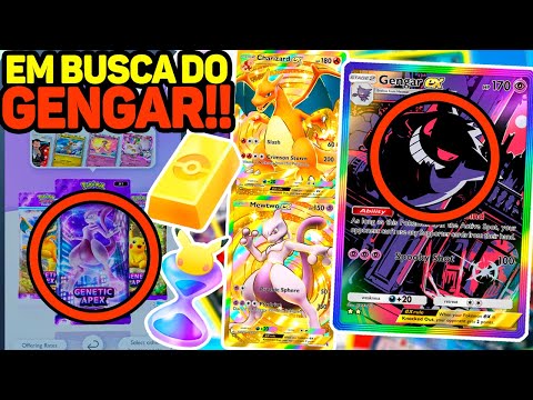 ABRI +50 PACOTES NO POKÉMON POCKET ATRÁS DA CARTA MAIS RARA DO GENGAR !!