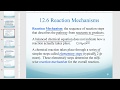 Reaction Mechanisms and Kinetics Concepts