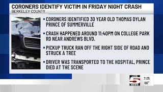 VIDEO: Coroner identifies victim of Berkeley County single-vehicle crash