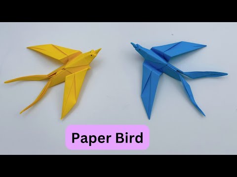 How To Make Easy Paper Bird Toy  For Kids / Nursery Craft Ideas / Paper Craft Easy / KIDS crafts