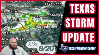 Storms Moving South across Texas (Wednesday Afternoon Update)