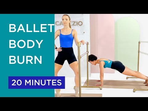20 MINUTE BALLET BODY BURN: grab a chair or barre for an at home strength training exercise