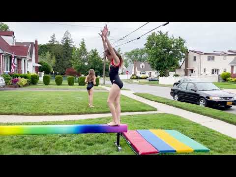 GYMNASTICS- NEW BEAM DISMOUNTS TO BACK TUCK + MORE!