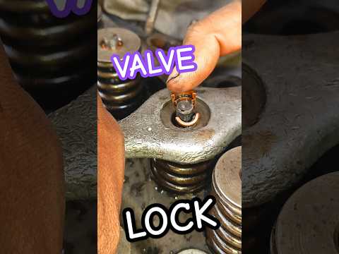 close up - engine valve lock #engine #mechanic