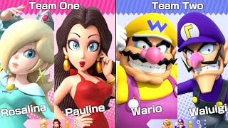 Super Mario Party Jamboree 2 - Rosalina & Pauline vs Wario & Waluigi (Tag-Team Rules)