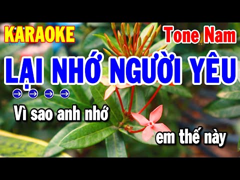 Karaoke Lại Nhớ Người Yêu Tone Nam – Nhạc Sống Trữ Tình Dễ Ca 2024 | Thanh Hải Karaoke