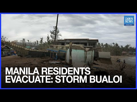 YouTube video thumbnail: Manila Residents Evacuate Ahead of Storm Bualoi