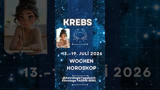 KREBS Wochenhoroskope 13.-19. JULI 2026  Astrologin Fadime Birel #astrologie #krebs #cancer