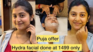 Hydra facial done at 1499❤️mampi n puja k offer abhi s lena shuru kar diya