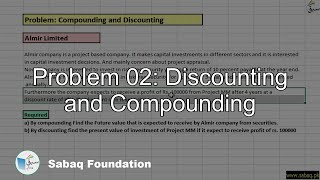 Problem 02: Discounting and Compounding