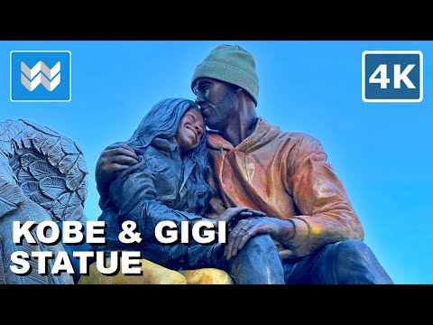 [4K] Kobe & Gianna Gigi Bryant Statue Unveil | Crypto Arena (Staples Center) 8-2-24 Walking Tour