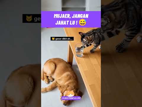 kena pala benjol tuh😅#kucinglucu #kucingmeongmeong #funnycats #cutecat #catmemes