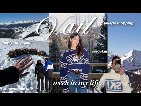 VAIL VLOG + im engaged 🥹💍 | solo skiing, village shopping & haul, the proposal, helicopter ride!