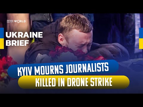 YouTube video thumbnail: Kyiv Mourns Journalists Killed in Kramatorsk by Russian Drone