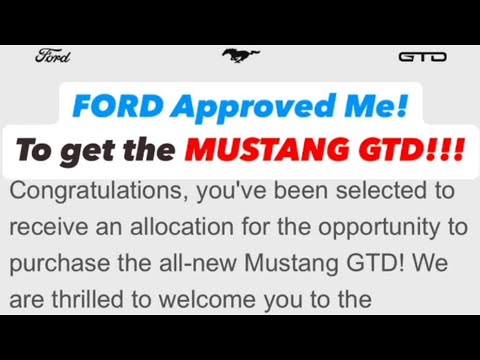 WOW! FORD Approved Me! GTD SUPERCAR MUSTANG! *Next Steps