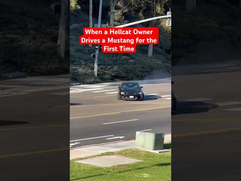 When a Hellcat Owner Drives a Mustang for the First Time! #hellcat #mustang