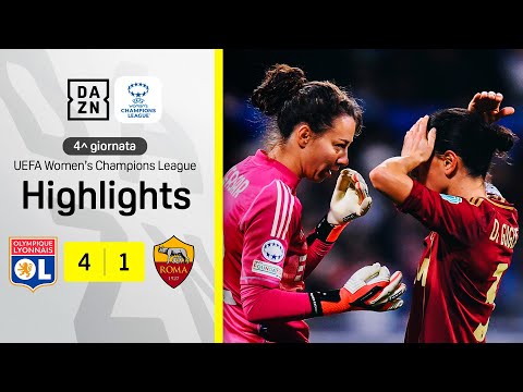 DRAGONI illude, subiti TRE GOL da CALCIO D'ANGOLO: Lione-Roma Women 4-1 | UWCL | DAZN Highlights