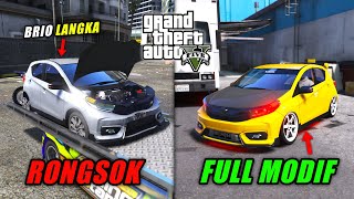Aku Modifikasi Mobil BRIO Langka Yang Terbengkalai Jadi Spek Balap Di GTA 5 MOD