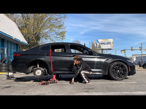 PUTTING RACE TIRES ON MY M5 COMPETITION 😈🏁