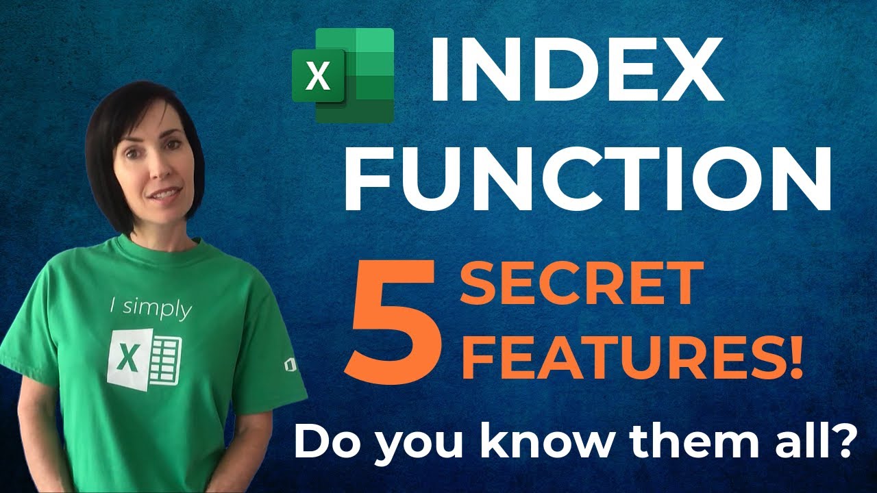 Excel INDEX Function - 5 Secret Features - do you know them all? - My Online Training Hub