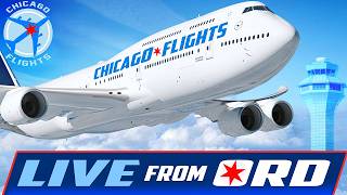 🔴LIVE HIGH ABOVE CHICAGO O'HARE AIRPORT | SIGHTS & SOUNDS of PURE AVIATION | AVGEEK PLANE SPOTTING